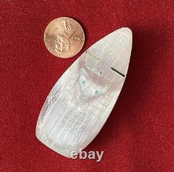 Native American Zuni Todd Westika CornMaiden Fetish Selenite. Signed Early 2000s