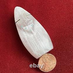 Native American Zuni Todd Westika CornMaiden Fetish Selenite. Signed Early 2000s