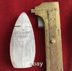 Native American Zuni Todd Westika CornMaiden Fetish Selenite. Signed Early 2000s