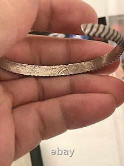 Native american sterling silver cuff bracelet Early Ingot