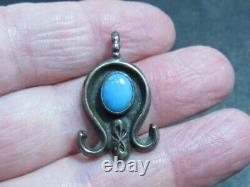 Native american turquoise pendant early fred harvey era