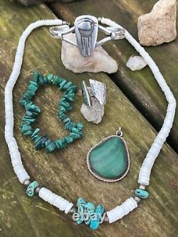 Nativeamericansterlingturquoisemalachitem&denisestecherantelopejewelry