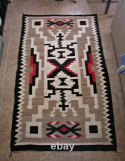 Navajo Crystal Storm Rug, J. B. Moore, Early 1900's. Great Condition