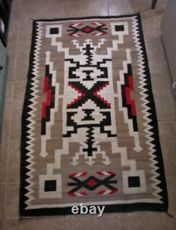 Navajo Crystal Storm Rug, J. B. Moore, Early 1900's. Great Condition