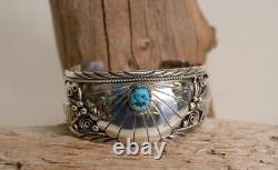 Navajo Cuff Bracelet by Lutricia Yellowhair Early 21st Century