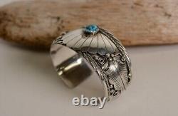 Navajo Cuff Bracelet by Lutricia Yellowhair Early 21st Century