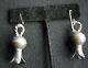 Navajo Indian Sterling Silver Early Squash Earrings