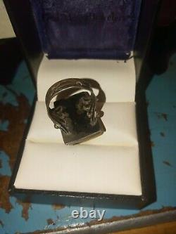 Navajo Jewely Early Silver And Turquoise Lovely Pawn Ring