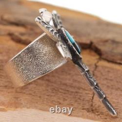 Navajo RING DRAGONFLY Tufa Cast BURNHAM Turquoise Sterling Silver GARY CUSTER 7