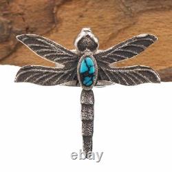 Navajo RING DRAGONFLY Tufa Cast BURNHAM Turquoise Sterling Silver GARY CUSTER 7