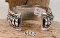 Navajo Segmented Mellon Style Cuff Bracelet by Thomas Charlie Early 21st Century