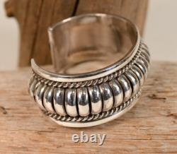 Navajo Segmented Mellon Style Cuff Bracelet by Thomas Charlie Early 21st Century