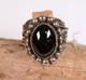 Navajo Sterling Silver And Onyx Ring Early 21st Century Size 10