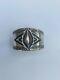 Navajo Coin Silver Repouse Early Style Ring 10 1/4