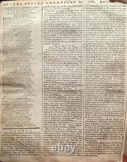 Newspaper 1768 Boston Mohawk Cherokee Native American early US