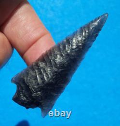 Nice 2-9/16 Early Knife Blade Oregon Arrowhead Fine Oblique Transverse Flaking