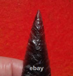 Nice 2-9/16 Early Knife Blade Oregon Arrowhead Fine Oblique Transverse Flaking