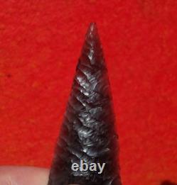 Nice 2-9/16 Early Knife Blade Oregon Arrowhead Fine Oblique Transverse Flaking