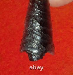 Nice 2-9/16 Early Knife Blade Oregon Arrowhead Fine Oblique Transverse Flaking
