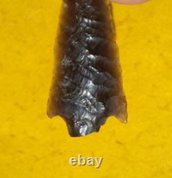 Nice 2-9/16 Early Knife Blade Oregon Arrowhead Fine Oblique Transverse Flaking