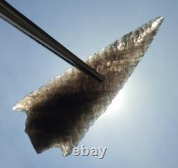 Nice 2-9/16 Early Knife Blade Oregon Arrowhead Fine Oblique Transverse Flaking