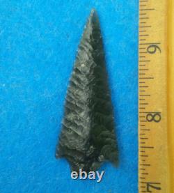 Nice 2-9/16 Early Knife Blade Oregon Arrowhead Fine Oblique Transverse Flaking