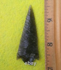 Nice 2-9/16 Early Knife Blade Oregon Arrowhead Fine Oblique Transverse Flaking