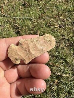 Nice Ancient Authentic Dovetail Blunt Hafted Scraper Arrowhead From Mississippi