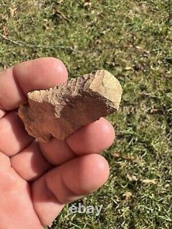 Nice Ancient Authentic Dovetail Blunt Hafted Scraper Arrowhead From Mississippi