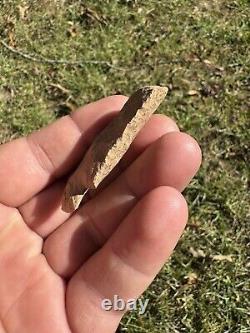 Nice Ancient Authentic Dovetail Blunt Hafted Scraper Arrowhead From Mississippi