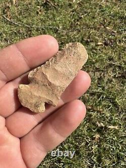 Nice Ancient Authentic Dovetail Blunt Hafted Scraper Arrowhead From Mississippi