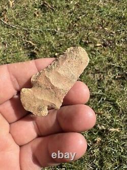 Nice Ancient Authentic Dovetail Blunt Hafted Scraper Arrowhead From Mississippi