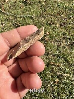 Nice Ancient Authentic Dovetail Blunt Hafted Scraper Arrowhead From Mississippi