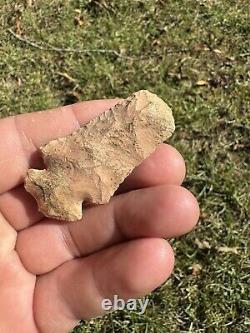 Nice Ancient Authentic Dovetail Blunt Hafted Scraper Arrowhead From Mississippi