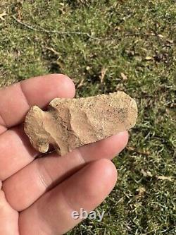 Nice Ancient Authentic Dovetail Blunt Hafted Scraper Arrowhead From Mississippi