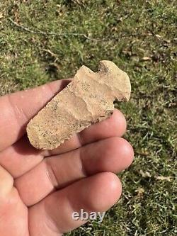 Nice Ancient Authentic Dovetail Blunt Hafted Scraper Arrowhead From Mississippi