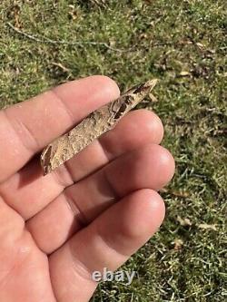 Nice Ancient Authentic Dovetail Blunt Hafted Scraper Arrowhead From Mississippi