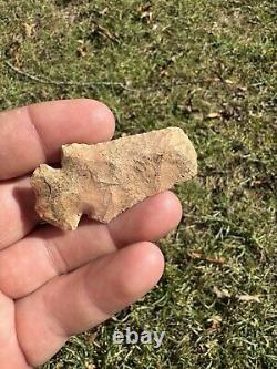 Nice Ancient Authentic Dovetail Blunt Hafted Scraper Arrowhead From Mississippi