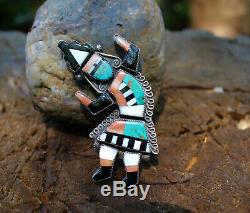 No Reserve! Early Zuni Rainbow Man Pin. Homer, Vacit. Poblano