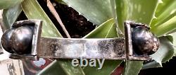 OLD PAWN Southwestern ROW CUFF bracelet silver Navajo ball dot bump up early