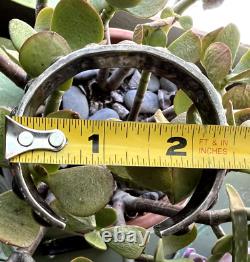 OLD PAWN Southwestern ROW CUFF bracelet silver Navajo ball dot bump up early