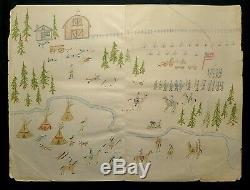 ORIGINAL INDIAN SCHOOL LEDGER DRAWING. Early to MID 1900s