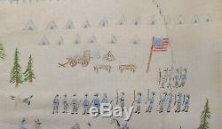 ORIGINAL INDIAN SCHOOL LEDGER DRAWING. Early to MID 1900s