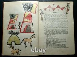 ORIGINAL Indian School Drawin in Grammer Book. Late 1800s early 1900s