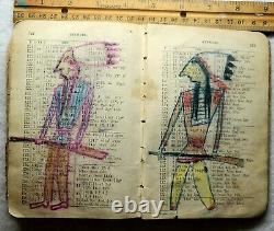 ORIGINAL Indian School Drawin in Math Book late 1800s early 1900s