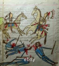 ORIGINAL Indian School Ledger Drawing. Early 1900s