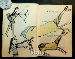 ORIGINAL Indian School Poetry Book with Drawings. Early to mid 1900s