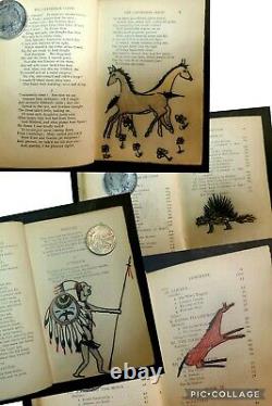 ORIGINAL Indian School Poetry Book with Drawings. Early to mid 1900s