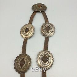Old! Late First Phase to Early Second Phase, Coin Silver (Ingot) Concho Belt