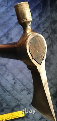 Old NATIVE AMERICAN AUTHENTIC Early ANTIQUE TOMAHAWK Pipe Head Un-Drilled Handle